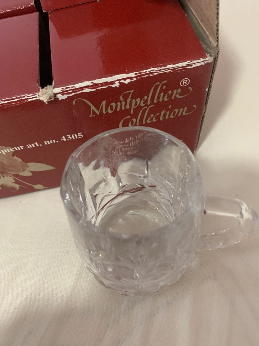Vintage Crystal Liqueur Glasses Set of 4